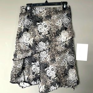 BOGO FREE ALL ITEMS Vintage Mexx elastic waist pull on skirt grey tan black Med